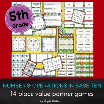Preview of Place Value 5th Grade: 15 math games