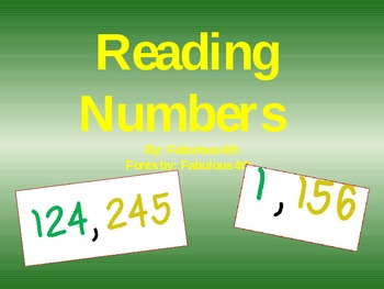Preview of Place Value- A powerpoint for reading numbers to the hundred thousands place