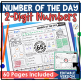 Number of the Day Place Value Activities | 2-digit Number 