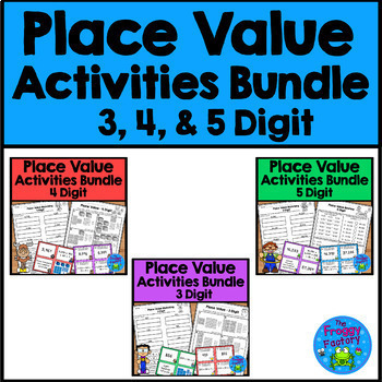 Preview of Place Value Activities Bundle | Place Value Review Activities