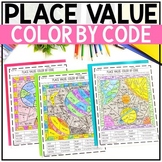 Place Value Activities Color By Code NO PREP Math Coloring