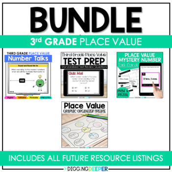 Preview of Place Value Activity Bundle for Third Grade