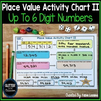Place Value Activity Chart II - Up To 6 Digits - Freebie