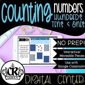 Preview of Place Value Activity Counting Numbers to 999 Digital Center for Google Classroom