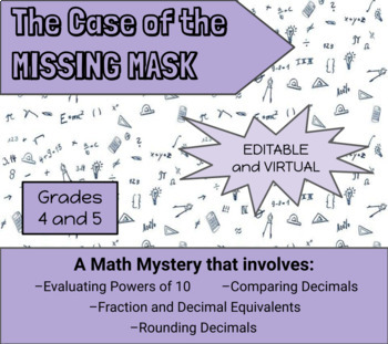 Preview of Place Value Activity: Decimals and Exponents- Math Mystery