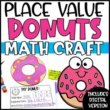 Preview of Place Value Activity | Donuts Place Value Math Craft