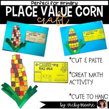 Preview of Thanksgiving Math Craft | Thanksgiving Place Value Activity  | Fall Place Value