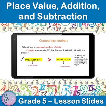 Preview of Place Value Addition and Subtraction | 5th Grade PowerPoint Lesson Slides