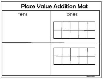 Preview of 2-Digit Place Value Addition Mat