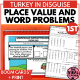 Place Value Addition Subtraction Word Problems Thanksgivin