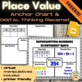 Place Value Anchor Chart and DIGITAL Thinking Placemat FREEBIE