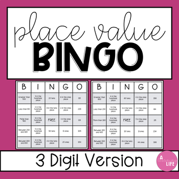 3 Digit Place Value BINGO- No Prep! | TpT