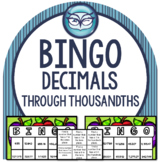 Decimals Place Value Bingo Game | Tenths, Hundredths, and 