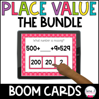 Preview of Place Value BOOM CARDS Bundle Digital Task Cards