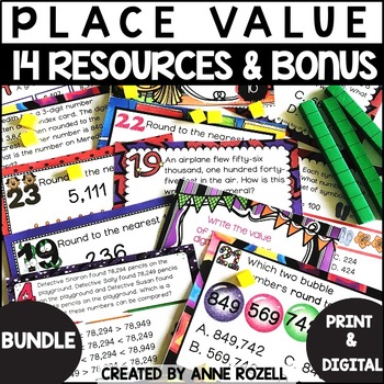 Place value task cards and more