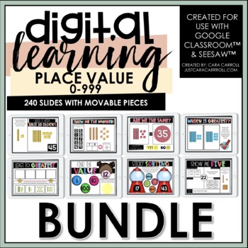 Preview of Place Value BUNDLE | Google Slides™/SeeSaw™ | Distance Learning