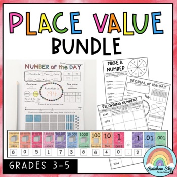 Preview of Place Value BUNDLE | posters, worksheets and games