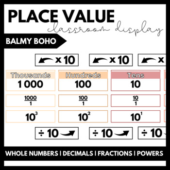 Preview of Place Value - Balmy Boho Display