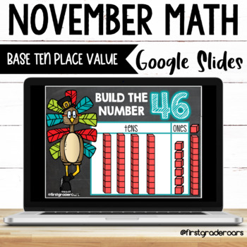 Preview of Place Value Base Ten Digital November Google Slides 