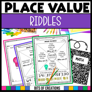 Preview of Place Value -Base Ten Riddles with Hundreds, Tens and Ones