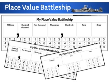 Preview of Place Value Battleship