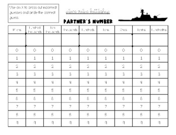 Preview of Place Value Battleship - Whole Numbers & Decimals
