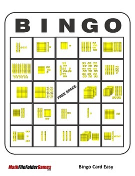 Place Value Bingo Base 10 Blocks Math Game By Mathfilefoldergames