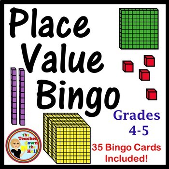 Preview of Place Value Bingo I Place Value Math Game with 35 Bingo Cards