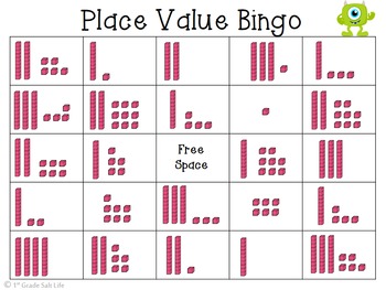 place value game place value bingo by 1st grade salt
