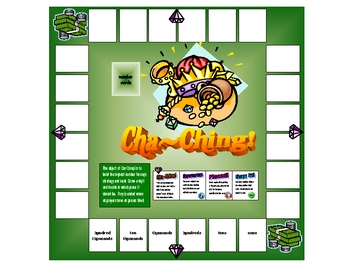 Place Value Board Game Cha Ching