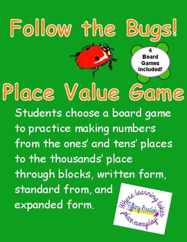 Preview of Place Value Board Game: Follow the Bugs!