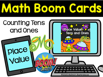 Preview of Place Value – Boom Cards – Counting Tens and Ones - FREEBIE