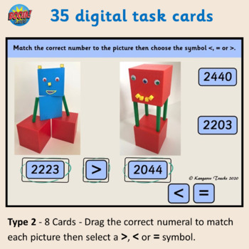 Place Value Boom Cards Numbers 1000 3000 Digital Task Cards 3rd Grade Base 10