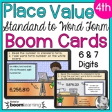 Place Value Boom Cards | Standard to Word Form | Distance 