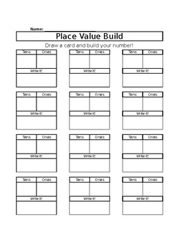 Preview of Place Value Build
