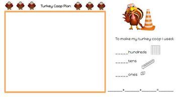 Preview of Place Value: Build a Turkey Coop