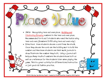 Preview of Place Value: Building and Drawing Numbers/Visulaizations