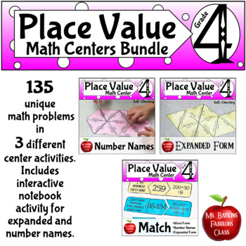 Preview of Place Value Bundle  Math Center Activities