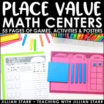Preview of Place Value Math Centers | Activities and Games for Hundreds, Tens and Ones