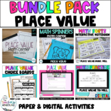 Place Value Bundle Pack - Math Centers - Math Games