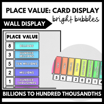 Preview of Place Value: Card Display - Bright Bubbles