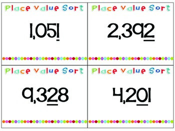Place Value Sort Task Cards 3.NBT.1 by Ashleigh | TpT