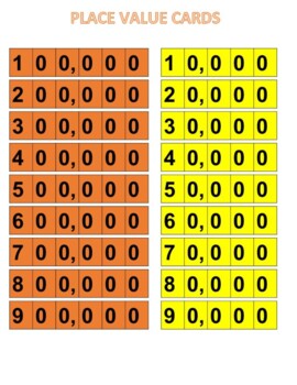 Preview of Place Value Cards - 1,000,000 - 0.009