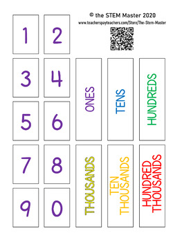 Place Value Cards by The STEM Master | TPT