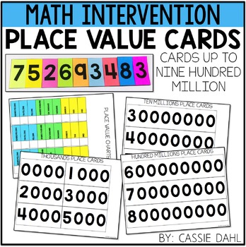 Preview of Place Value Cards