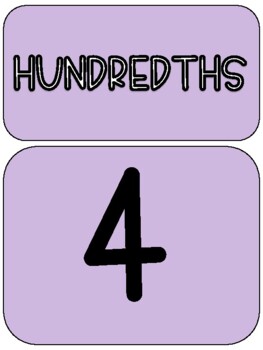 Preview of Place Value Cards (Up to Hundred Thousand)