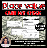 Place Value Cash My Check Decomposing Activity