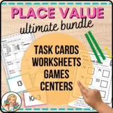 First Second Grade Place Value Centers and Games Bundle