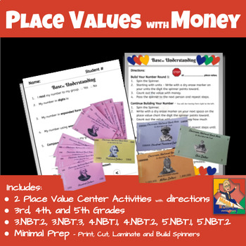 Preview of Place Value Centers with Money