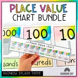Place Value Chart BUNDLE - Rainbow Bulletin Board Display 